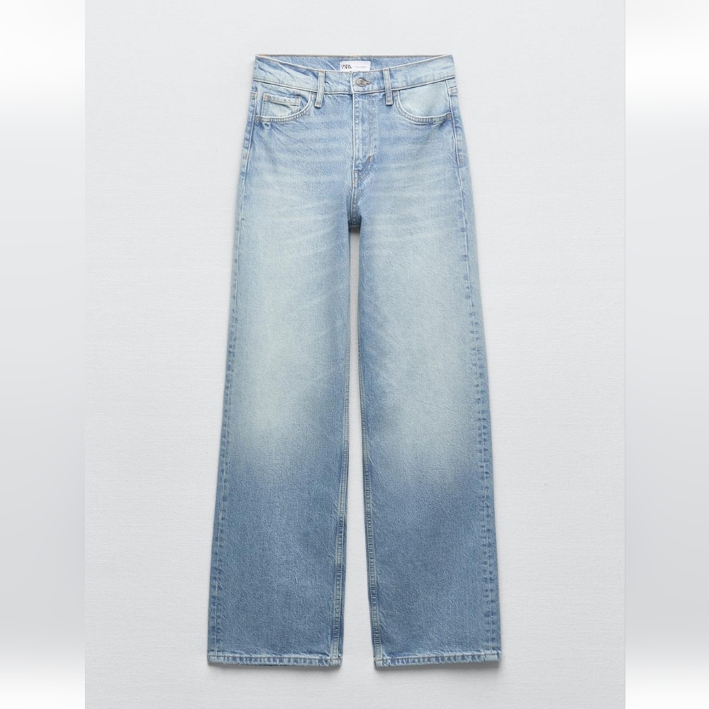 Zara Light Blue Barrel Jeans